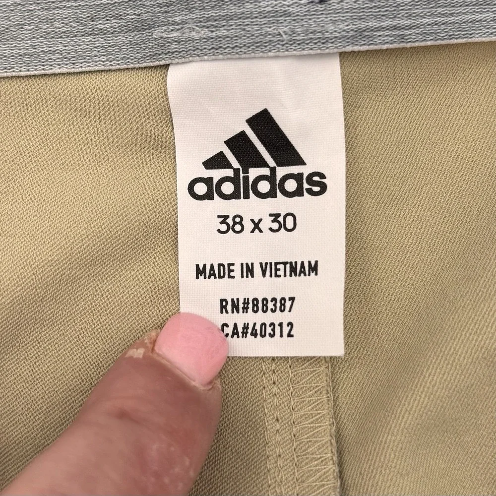Adidas Golf Pants Mens 38x30 Khaki Tan Ultimate 365 Flat Front Pro